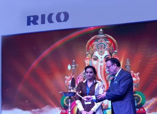 Arvind Kapur, Chairman, CEO & MD, Rico Auto at the lamp lighting ceremony of 4-Wheeler aftermarket Products announcing their foray in to 4-Wheeler Aftermarket