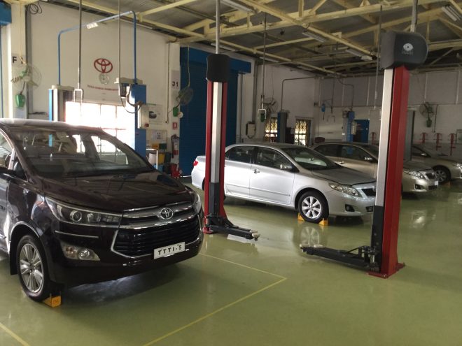 All Toyota model vehicles are available at Toyota Technical Training Institute for students's training