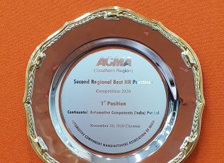 Continental India bags ACMA Regional Best HR practices Award 2020 ACMA
