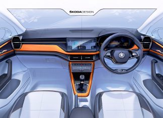 ŠKODA KUSHAQ offers first preview of Interior sketch SKODA KUSHAQ