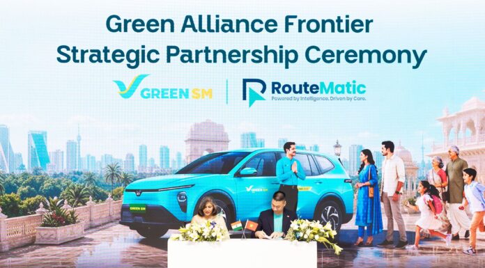 Ms. Kavitha Ramachandragowda – Co-Founder and Executive Director of Routematic, and Mr. Bach Tuan Anh – CEO of Green SM India, signed the MoU to advance electric mobility in corporate transportation.